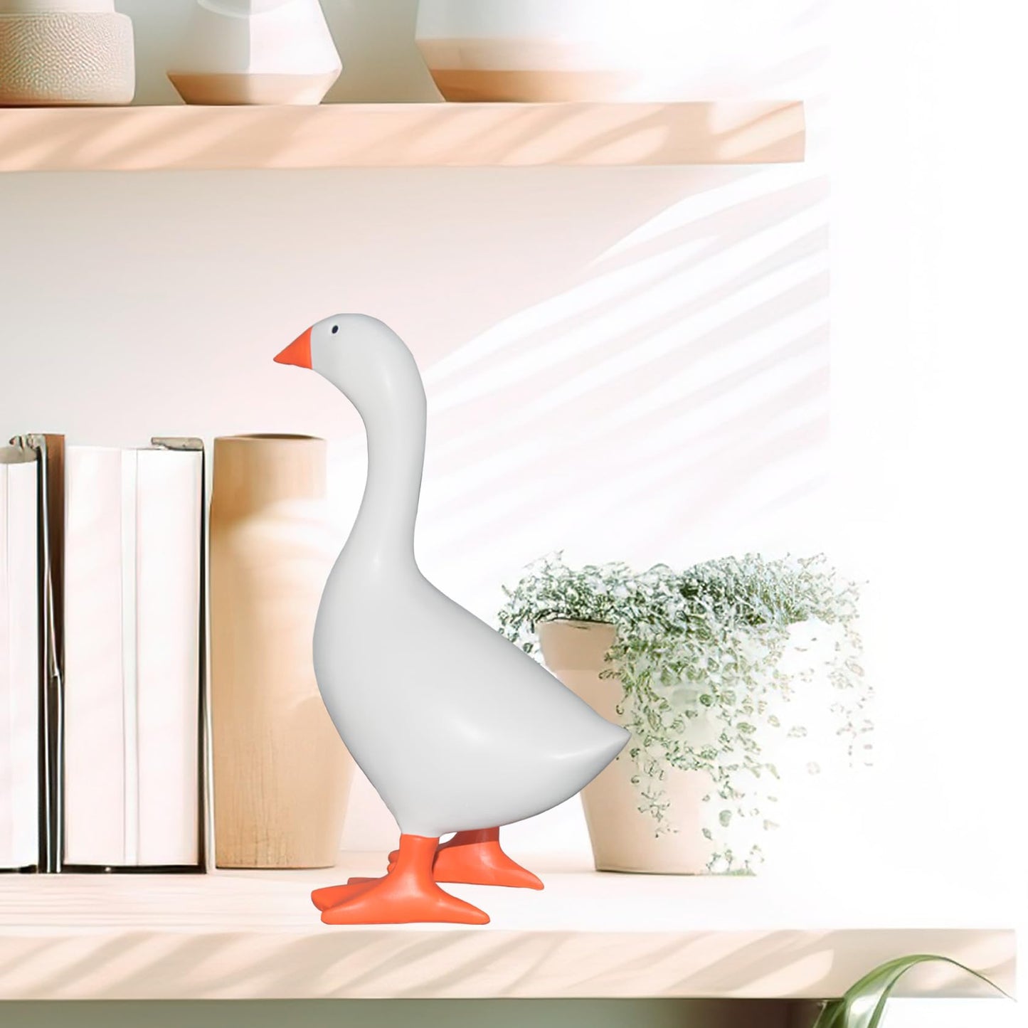 Gladyell Magnetic Goose Key Holder Cute Home Decor Statue,Office Table Desk Decor Resin Goose Duck Statue Sculpture,Tool Holder Home Decoration，Bedroom Decor Housewarming Gift