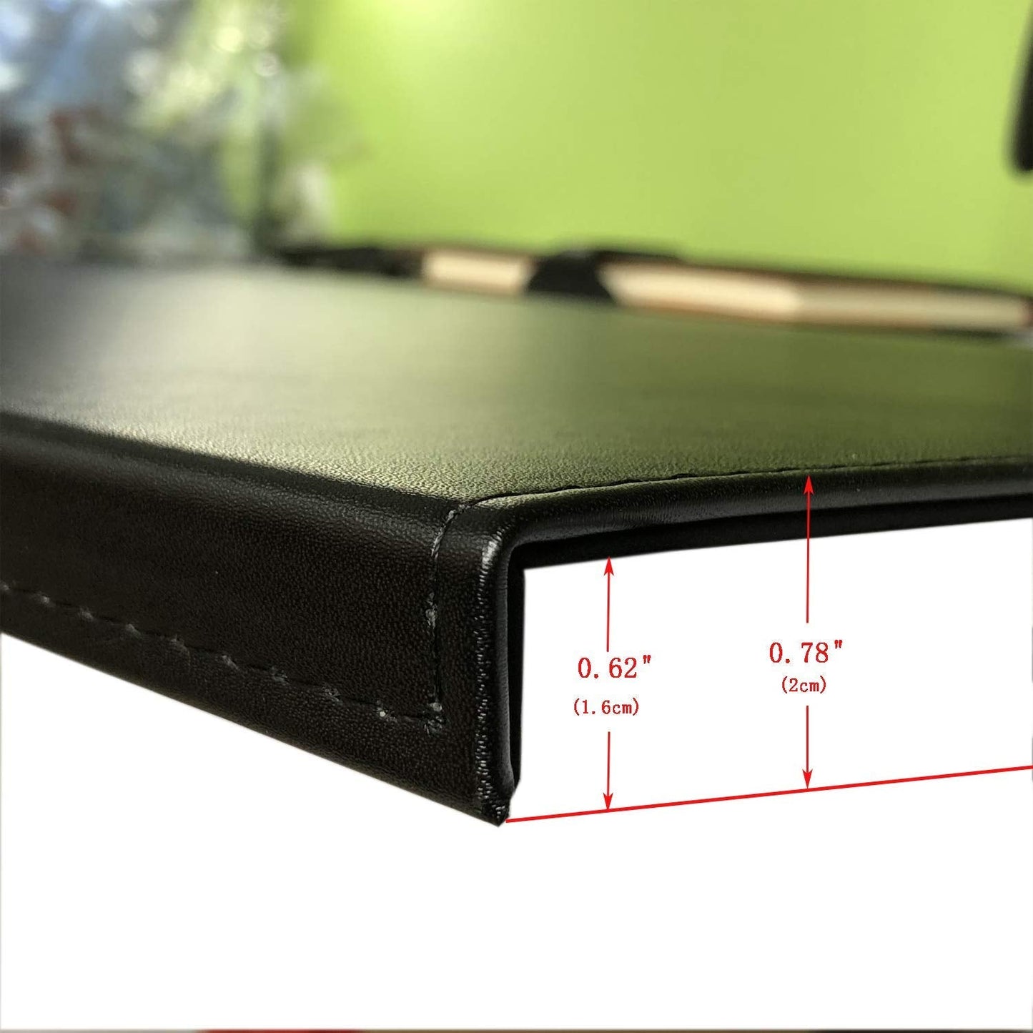AKOZLIN 27.55”x 15.8" Soft PU Leather Surface Office Desk Mouse Mat Anti-Push Pad with Full Grip Fixation Lip Table Blotter Edge-Locked Protector