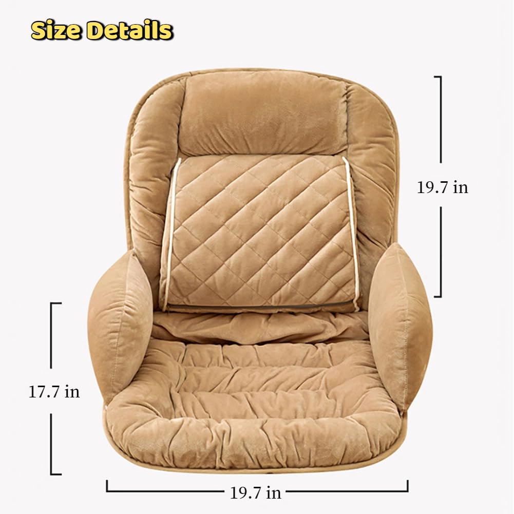 COGINQUS Comfy Office Chair Cushion for Desk Chair,Soft Lumbar and Back Support Computer Desk Cushion,Gaming Chair Pad for Dorm Car Room Seat (Light Pink)