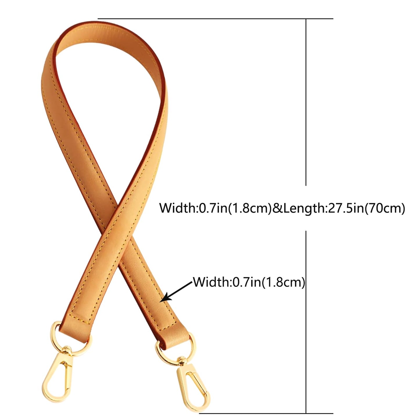 STBL Genuine Vachetta Leather Replacement Straps Purse Shoulder Short Strap Conversion kit for Graceful Tote Soft Speedy Alma and Dauphine & DIY Leather Purse Strap ﻿ (Beeswax)