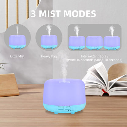 Oil Diffuser Humidifier 300ML,Electric Ultrasonic Air Aroma Diffusers Vaporizer,Scent Mist Defuser with Remote,Auto-Off,7led Color Changing Light for Large Bed Room,Home,Office