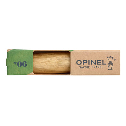 OPINEL No.06-No.09 Premium Woods, Stainless Steel Folding Pocket Knife, Made in France (No.06/Oak)