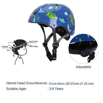 Kids Helmet with Knee Pads Elbow Pads and Wrist Guards,Child Protective Gear for Boys Girls Age 3-5-8 Years fit Roller Skates, Skateboarding, Scooter Bicycle Skate Scooter Skateboard