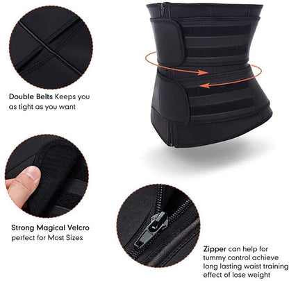 DDFS Fajas Moldeadoras De Cintura Y Abdomen Shapewear Tummy Control Seamless Corset Sports Waist Trainer for women Weight Loss Black L
