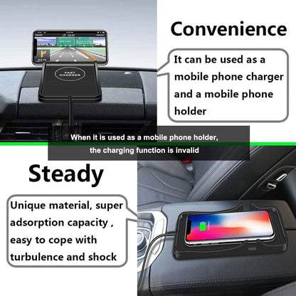 Wireless Charger Car Charging Pad Non-slip 15W 10W 7.5W Fast Charger Mount Adapter for iPhone 13 12 Pro Max 11 8 Plus X XR Xs LG G8 Samsung Note 20 10 Galaxy S10 S20 S21 S22 S23 S24 S25 Android Phones