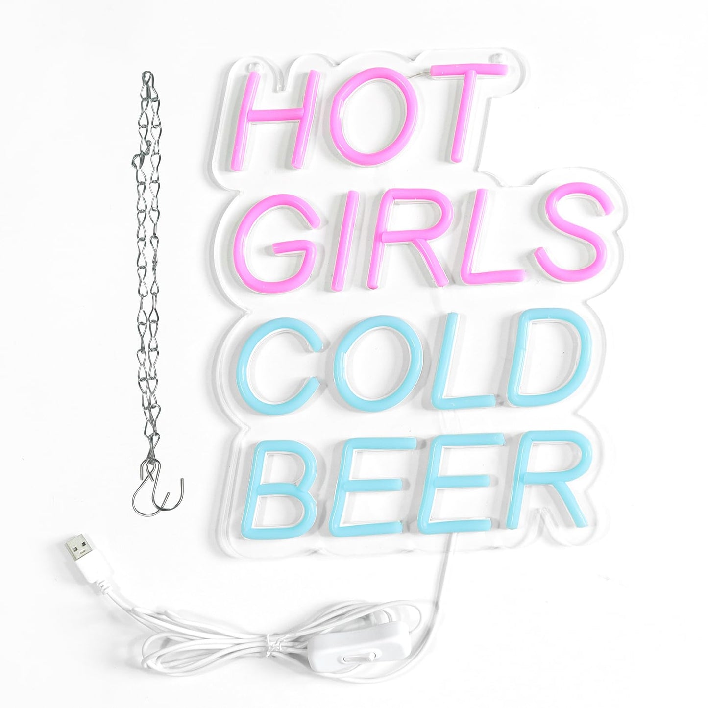 Beer Neon Sign Led Neon Lights For Wall Decor, USB Powered Light Up Bar Signs For Man Cave, Home Bar, Pub, Wall Decor - Best Gifts for Beer Lovers, Birthday, Christmas