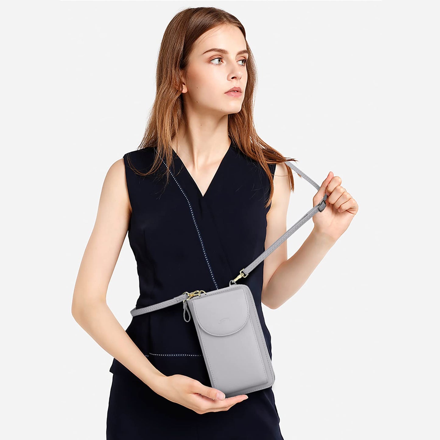 S-ZONE Small Crossbody Bags for Women Cell Phone Purse RFID Blocking Wallet Purses with Credit Card Slots