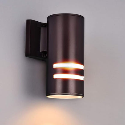 Outdoor Wall Sconce, Brown Patio Wall Exterior Light Fixture - ETL Listed, Modern Outdoor Porch Lights Wall Mounted Design - Up and Down Lights Outdoor for Backyard, Front Door, Garage