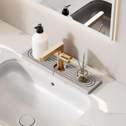 15.7 Inch Stone Faucet Mat for Kitchen Sink Splash Guard