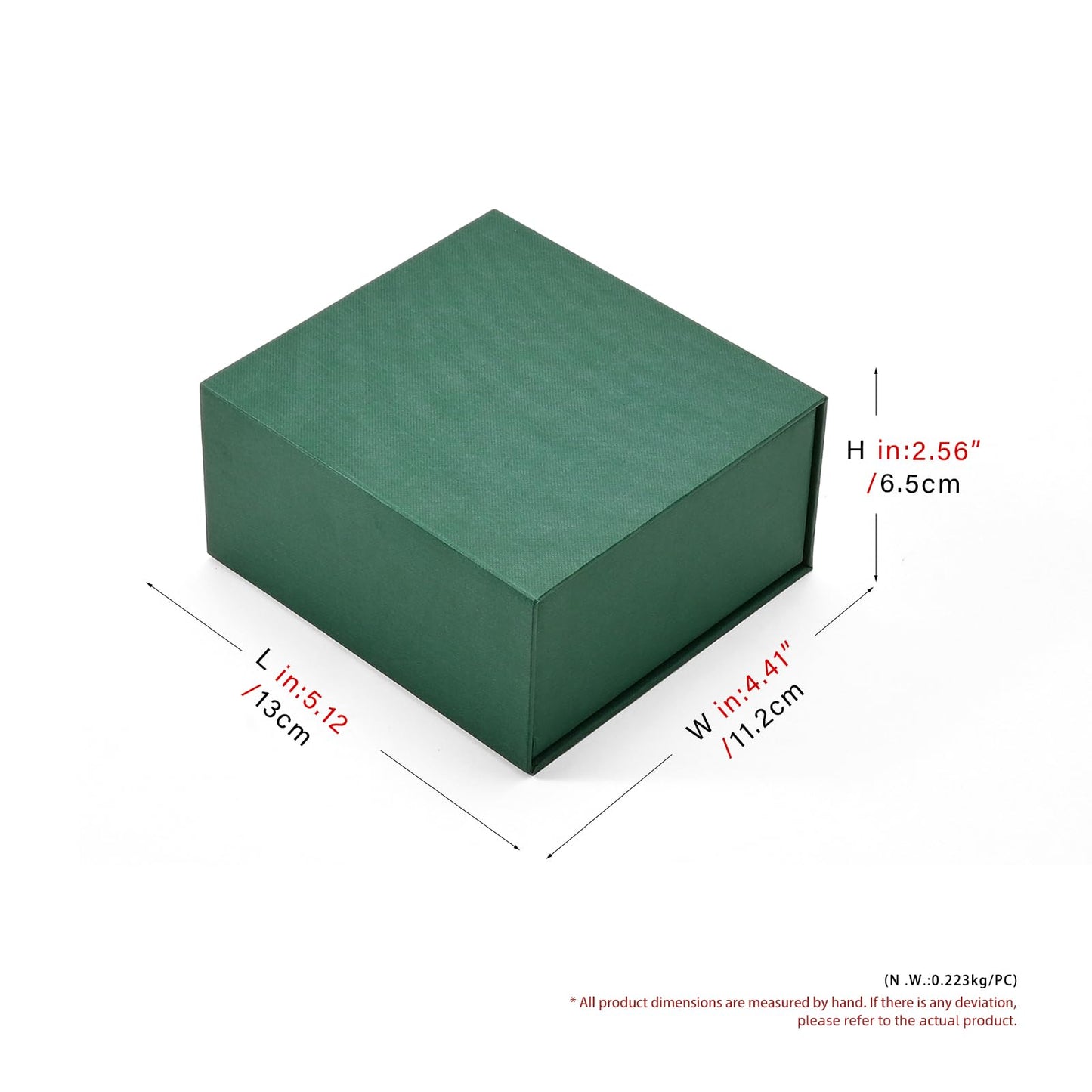 Woodten High-end Faux Leather Jewelry Gift Box with Small Ring Box Greeting Card Small Proposal Engagement Ring Box(Green)