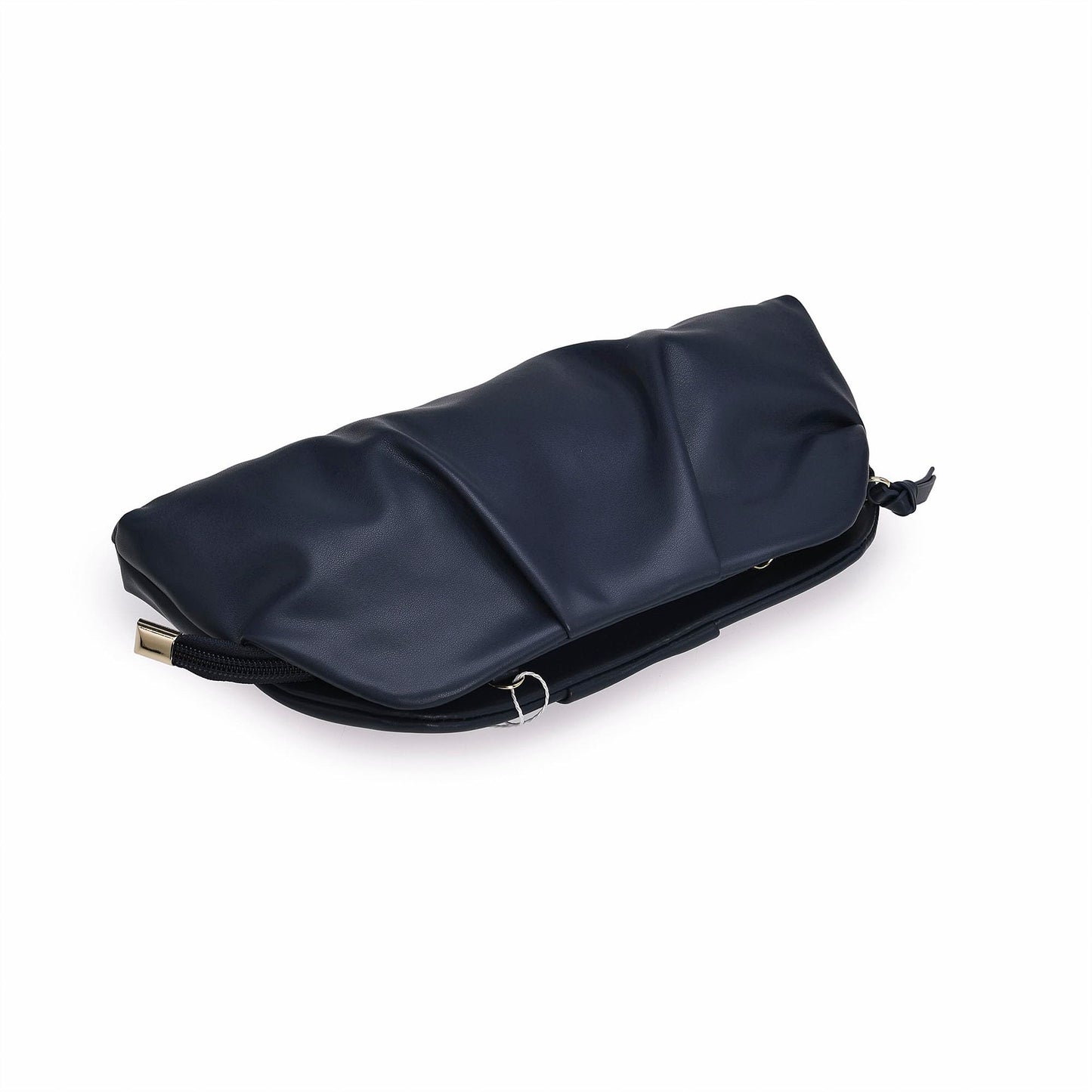 IXEBELLA Dressy PU Clutch Purse for Women Formal Soft Pleated Vegan Leather Evening Bag for Wedding/Prom/Cocktail Party (Navy)
