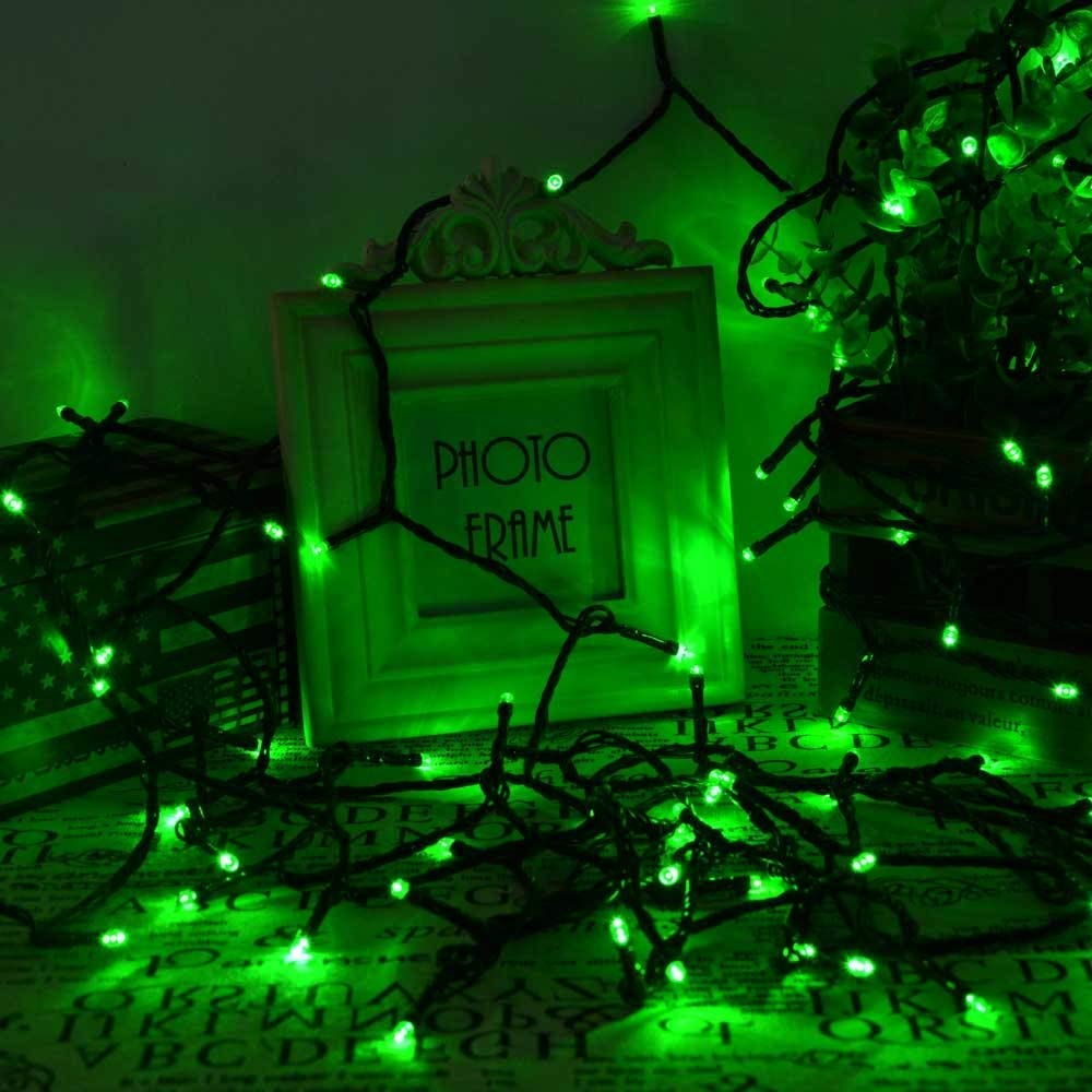 Toodour Solar Christmas Lights Outdoor, 2 Packs Total 144ft 400 LED Solar String Lights with 8 Mode, Outdoor Christmas String Light for Garden, Patio, Fence, Balcony, Xmas Tree Decor - Green