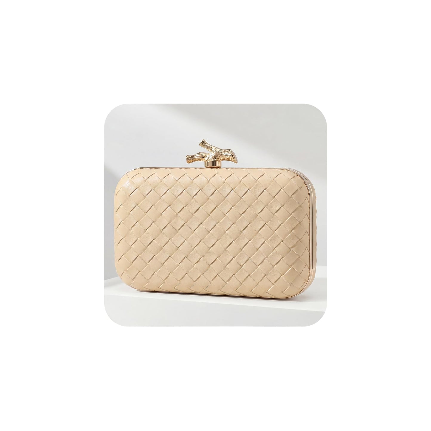 CHUNLI Clutch Purses for Women Evening/Wedding Chic Woven Bag Formal PU Leather Purse Designer Handbags for Women
