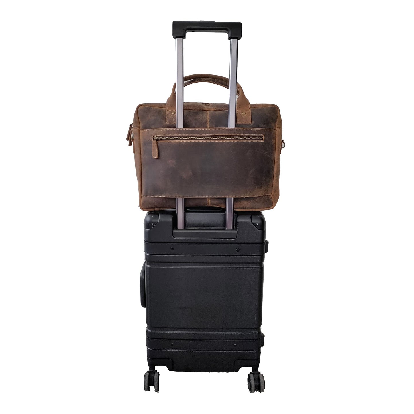 Leather briefcase 18 Inch Laptop Messenger Bags for Men and Women Best Office Briefcase Satchel Bag