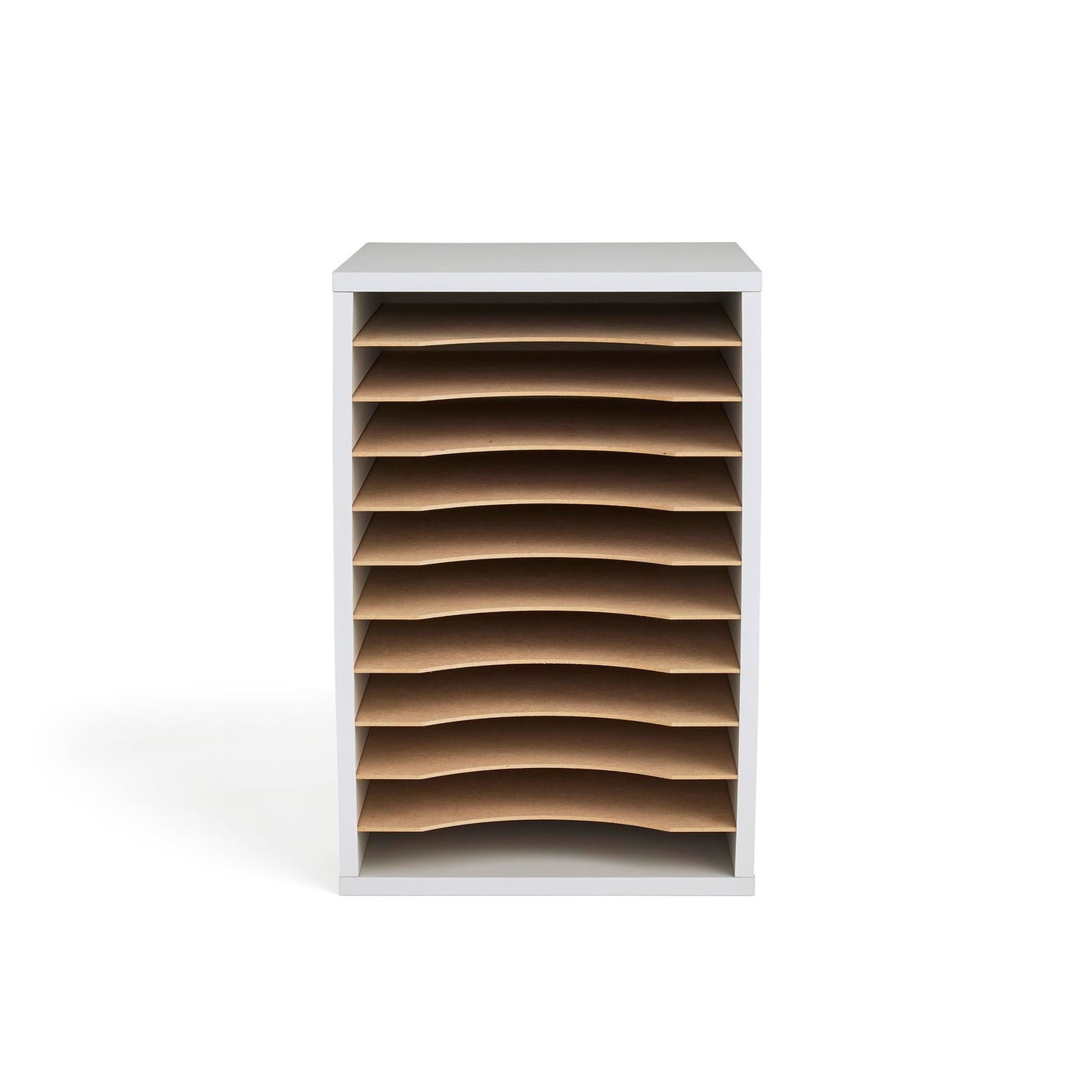 Safco Products Vertical Desktop Sorter, 11 Compartment, White