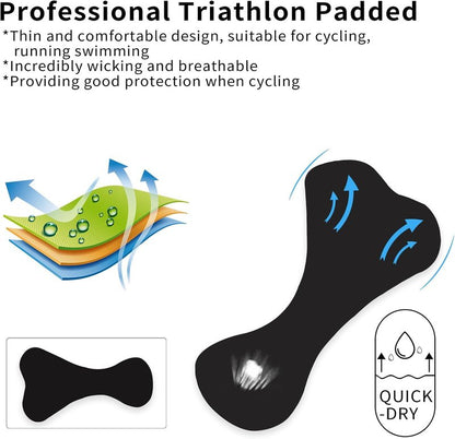 Men's One-Piece Triathlon Suit - Sleeveless Trisuit for Running, Cycling & Swimming