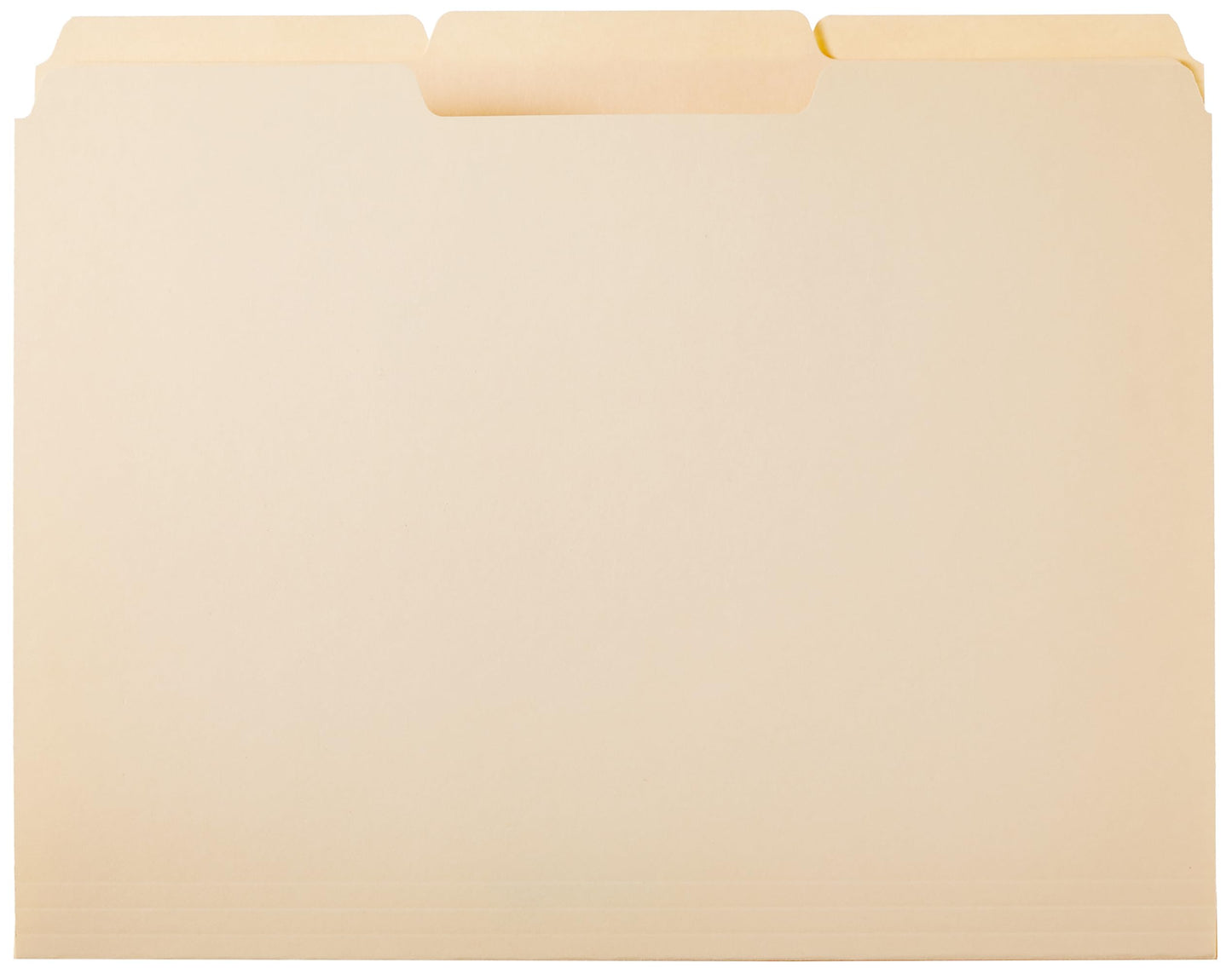 Amazon Basics Sturdy File Folders with Reinforced Tabs for Filing and Organization, 1/3-Cut Tab, Assorted Positions, Letter Size, 8.5x11 inches, Manila, 100-Pack