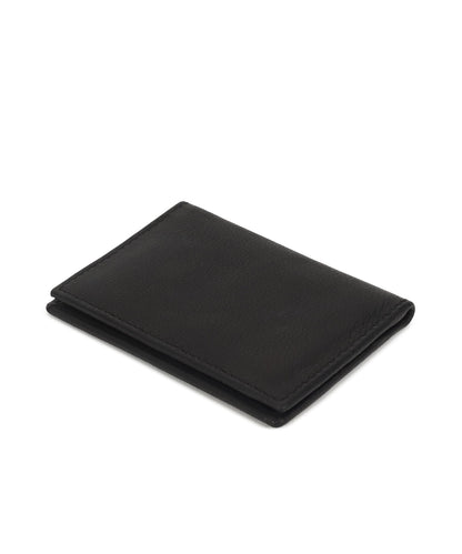 Leatherboss Genuine Leather Small Slim Bifold Wallet | Credit, Debit, ID Card Holder | Compact & Stylish with Clear ID Windows | Gift for Men, Black