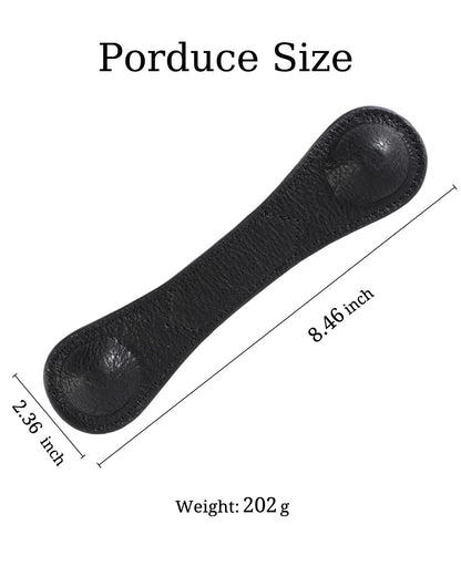 Weighted Bookmark - Leather Book Page Weight Book Weights Holder for Hands-Free Reading Paper Weights for Cookbooks Crafts Music Books Bookmarks(01Black)