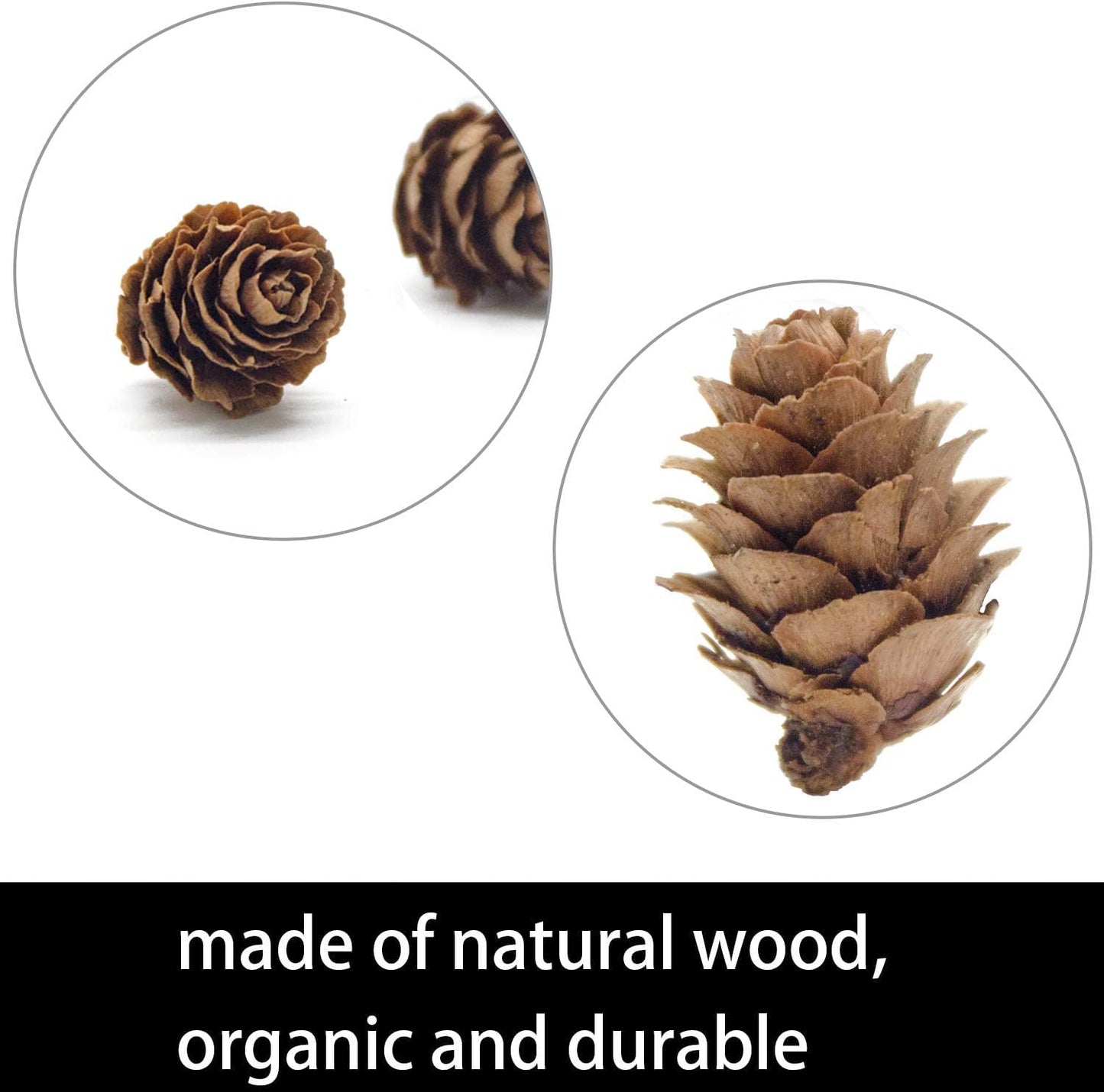 Deloky 150 Pcs Christmas Natural Mini Pine Cones- 2CM Thanksgiving Small Pinecones Ornaments Vase Fillers for DIY Crafts, Home Decorations, Fall and Christmas, Wedding Decor