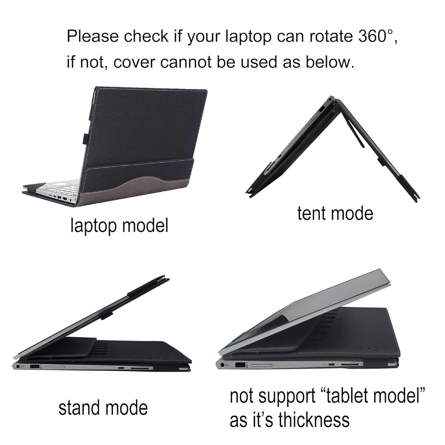 RUNMEIJIA Laptop Cover Case for Dell 14 Plus DB14250/ Pro 14 PC14255/Pro 14PC14250 Series (NOT Working with Other Dell Models). 2-in-1 PU Leather Detachable Notebook Sleeve (Pink)