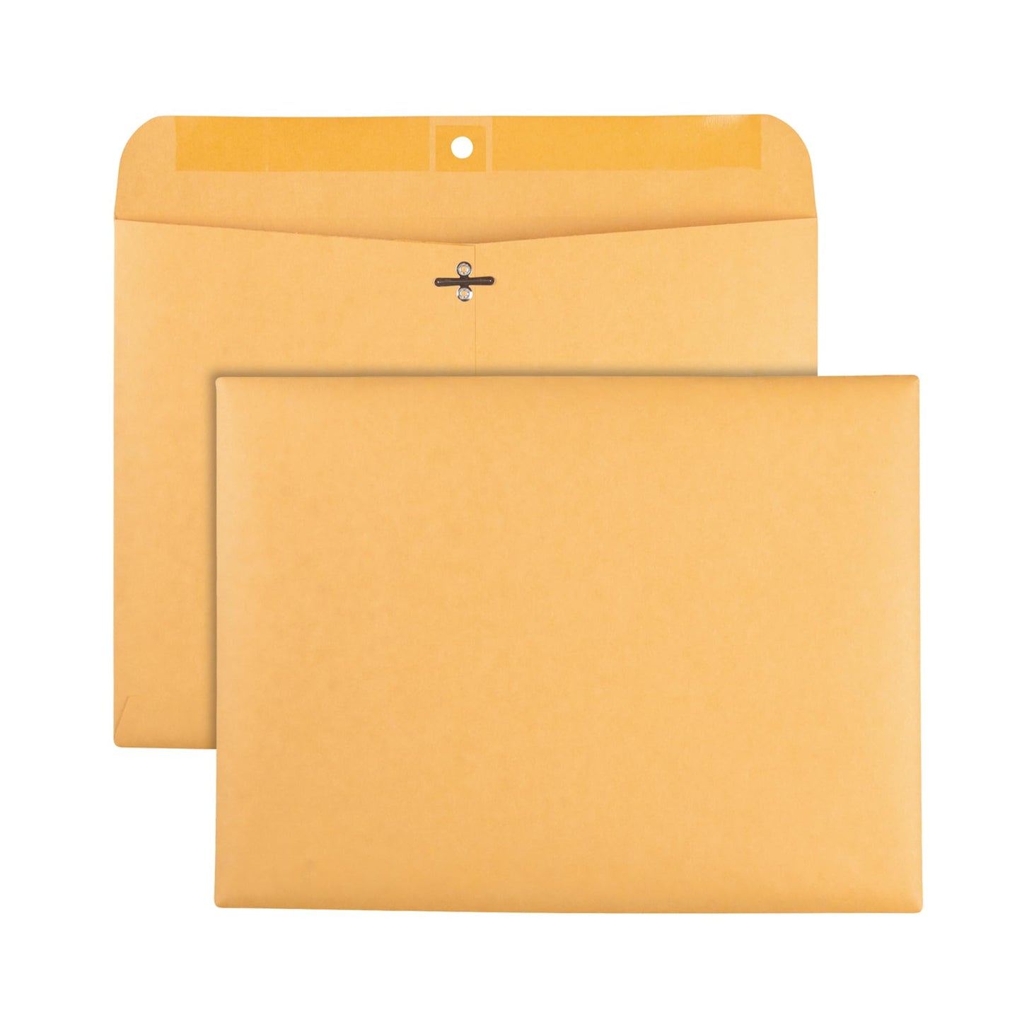 Quality Park 9 x 12 Clasp Envelopes, Deeply Gummed Flaps for Permanent Secure Seal, Great for Filing, Storing or Organizing Documents, 28 lb. Brown Kraft, Open Side, 100/Box (QUA38090)