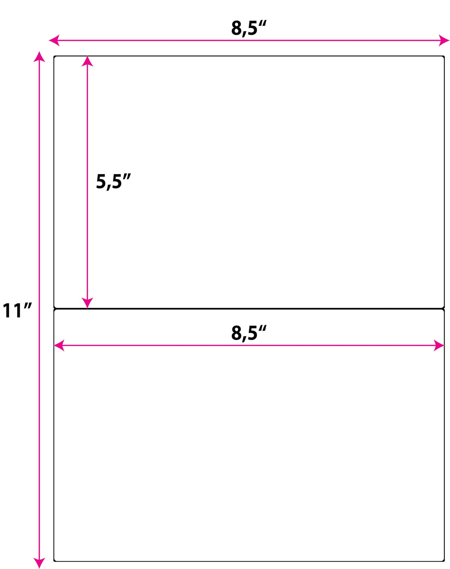 High-Opacity Blockout Shipping Labels – Half Sheet 5.5" x 8.5" – Cover Old Barcodes & Addresses – Laser & Inkjet Printable Back Block Stickers – Bulk Pack (100 Sheets/ 200 Labels)