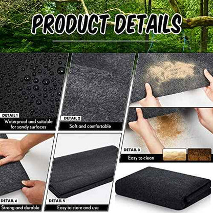 Haull 2 Pcs 6 x 4 ft Outdoor Storage Shed Floor Mat Waterproof Carport Storage shed mat Non Slip Patio Furniture Mat for Protect
