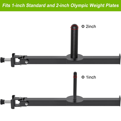 SELEWARE Belt Squat Lever Arm for 3" x 3" Power Cage with 5/8" or 1" Hole, Squat Rack Attachment Fit 1'' and 2'' Weight Plates Allow Both Vertical and Sideways Movements