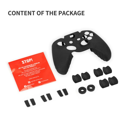 NiTHO FPS Controller Precision Kit for Xbox One, 1x Silicone Protective Cover Case, Set of 2 Mini-Stick Precision Rings, 3 Sizes Concave Thumb Grips Sets, 3 Textures Rubber Triggers Sets - Black