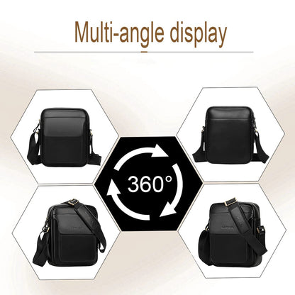 Leathario Crossbody Bag For Men Vegan Leather Shoulder Messenger Purse Sling Satchel Bag For Work Business Travel