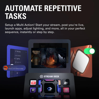Elgato Stream Deck MK.2 – Studio Controller, 15 macro keys, trigger actions in apps and software like OBS, Twitch, YouTube and more, works with Mac and PC