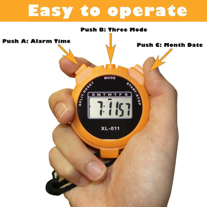 16-Pack Multi-Function Electronic Digital Sport Stopwatch Timer, Large Display with Date Time and Alarm Function, Sports Coaches Fitness Coaches and Referees