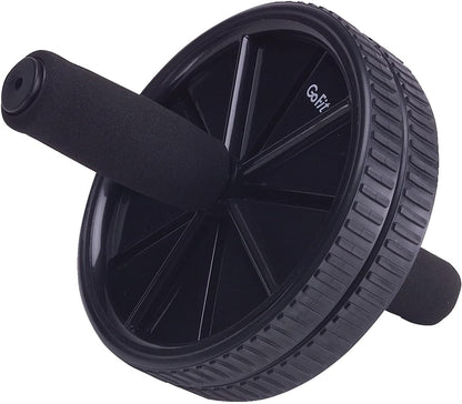 GoFit Dual Exercise Ab Wheel- Roller with Handles,Black,One Size,GF-Dew