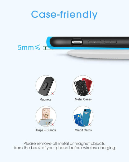 NANAMI Fast Wireless Charger [2 Pack] - Qi Certified Wireless Charging Pad for iPhone 17/17 Pro/17 Pro Max/16/15/14/13/13 Pro/12,10W for Samsung Galaxy S25/S25 Ultra/S24/S24 Ultra/S23/S22, New Airpods