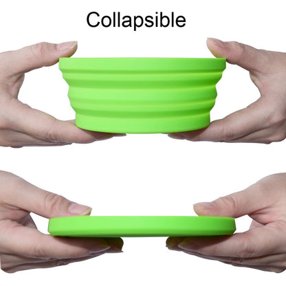 Ecoart Silicone Expandable Collapsible Bowl for Travel Camping Hiking, Blue (1 Pack)