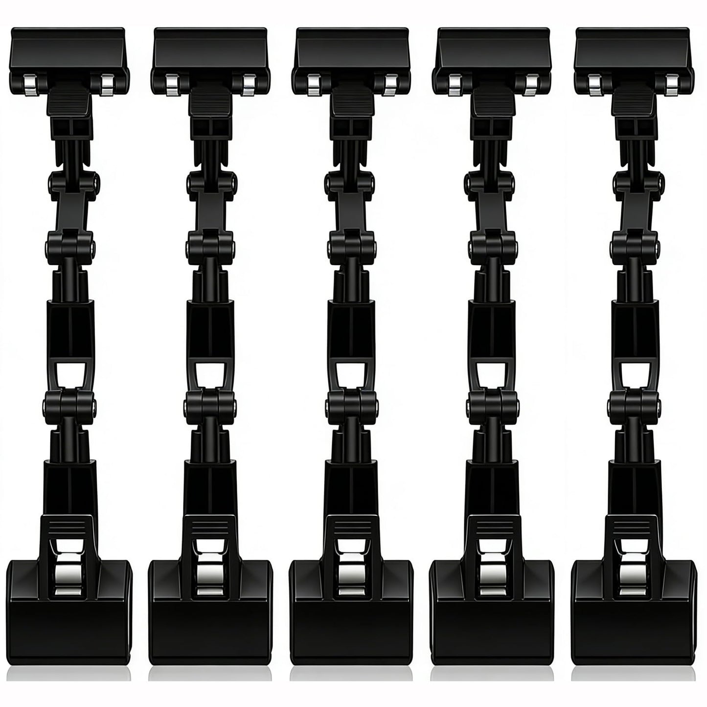 5pcs Document Holder Adjustable for Typing Double Sided Clip Sign Clips Clip Holder Sign Holder Clip Paper Holder for Table Top Clip On Sign for Paper Holder