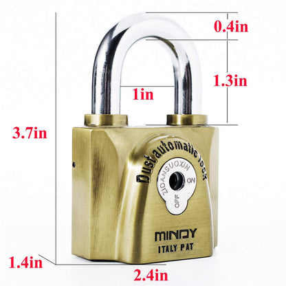 Mindy 60mm Heavy Duty Waterproof Keyed Padlock with 4 Keys