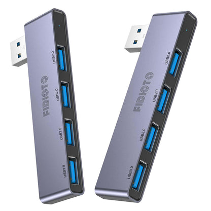 Fidioto USB Hub, 4-Port USB Splitter(1 * 3.0 Hub, 3 * 2.0 Hub) USB Splitter USB Expander for Laptop,Windows PC,Mac,Printer,Flash Drive,Mobile HDD, Notebook PC