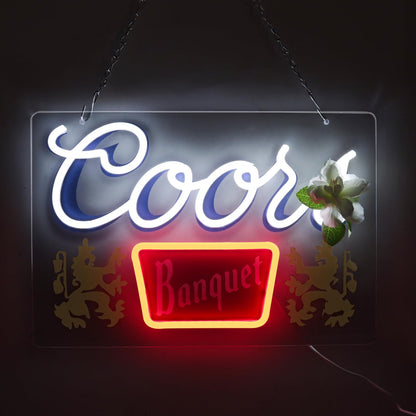 JFLLamp Crs LIGHT Neon Signs for Wall Decor Neon Lights for Bedroom Led Signs Suitable for Man Cave Bar Pub Restaurant Christmas Birthday Party Gift Led Art Wall Decorative Crs Light Bar Sign, 5V Usb Power, 17*11 Inch(Azure+red+white）