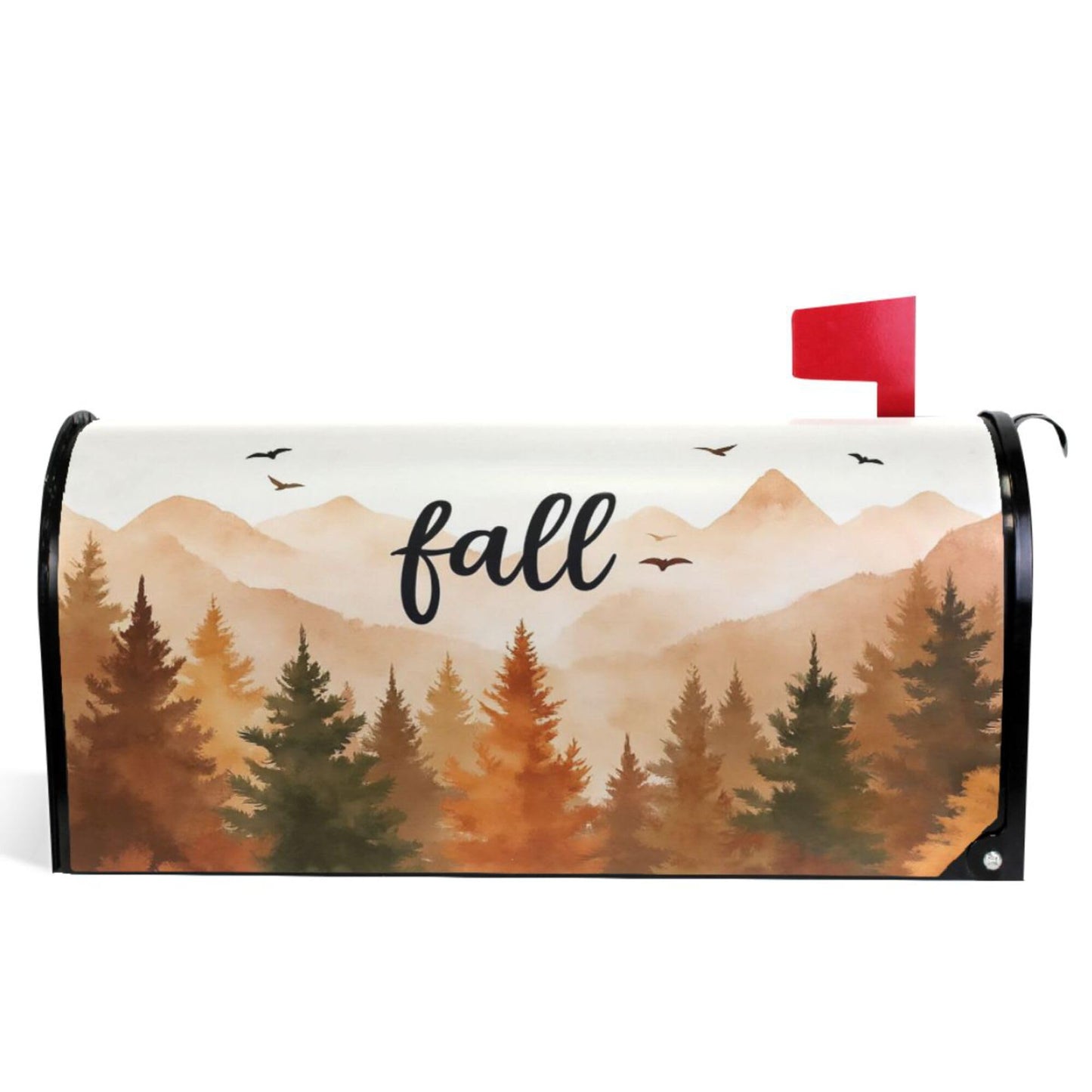 Wamika Hello Fall Forest Magnetic Mailbox Covers Autumn Pine Tree Mailbox Cover Over Size Full Magnet Garden Yard Porch Mail Boxes Cover Holiday Decorations 25" L x 21" W