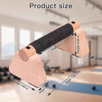 Wooden Parallettes Bars for Calisthenics - Handstand Push Up Bars for Training, L-Sit & Dip Workouts - Portable Fitness Equipment for Home Gym (7.88 inches)