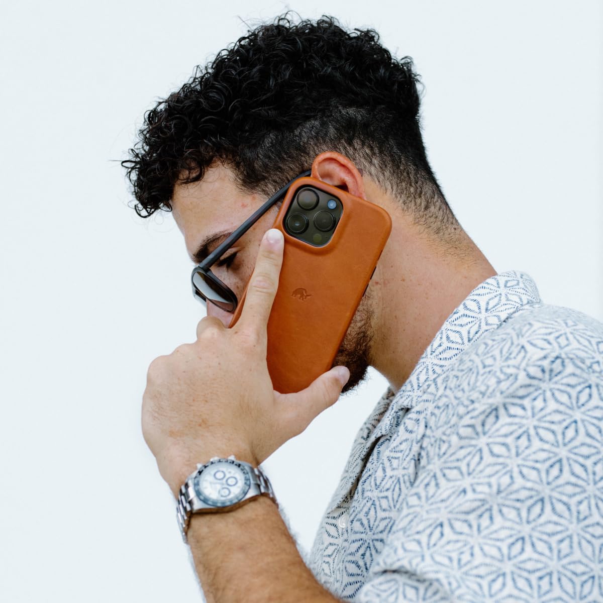 Bullstrap Minimalist Open Bottom Handcrafted Leather Case for iPhone 16 Pro | MagSafe Compatible Premium Full-Grain iPhone 16 Pro Leather Case w/Beautiful & Unique Patina | Sienna