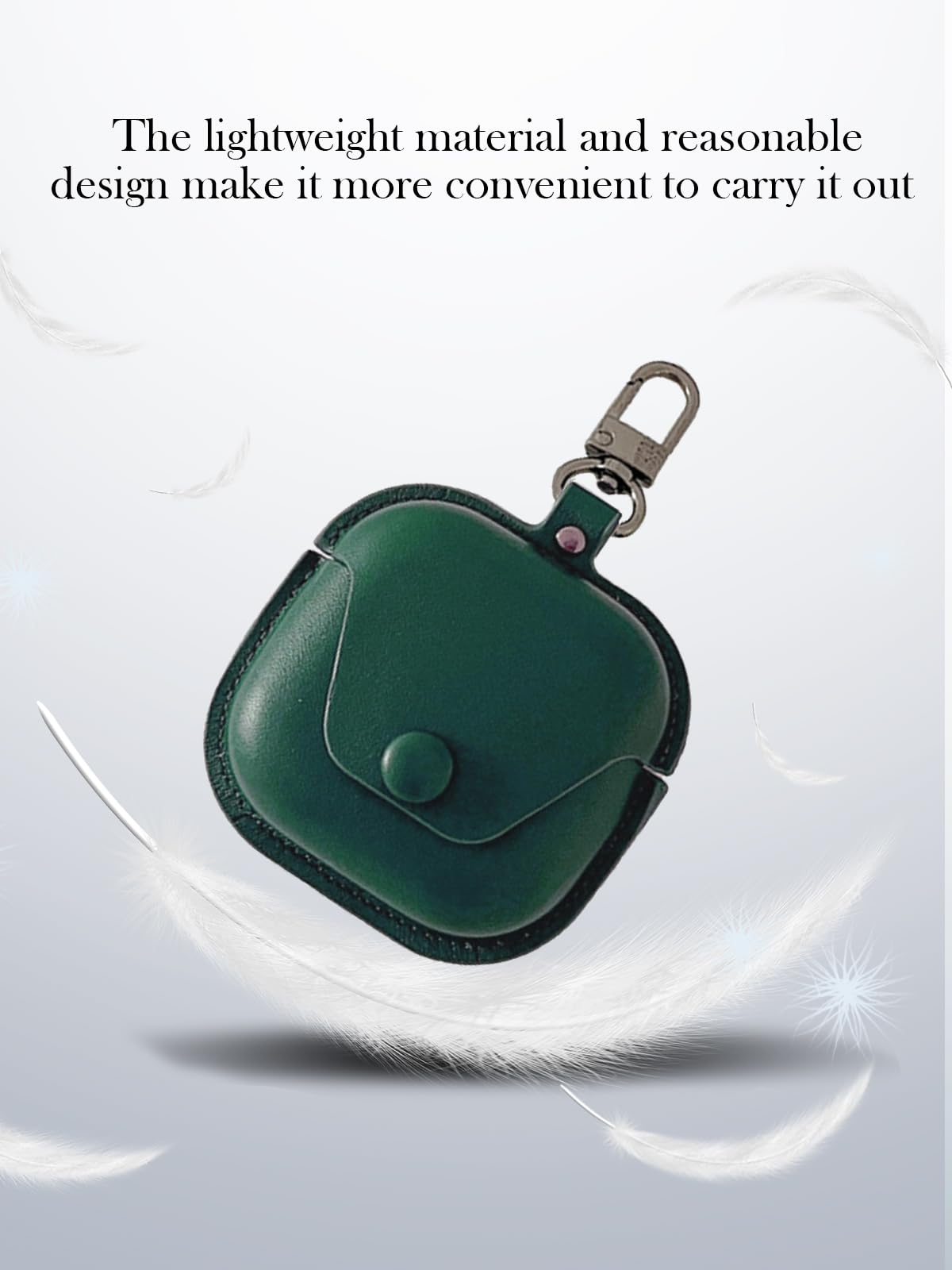 Case for SHOKZ OpenFit 2+ T921 Wireless Earbuds,Stylish Retro Soft Protective,BOVUGAC Premium PU Leather Case Cover with Cleaning Kit & Lanyard for OpenFit 2+ T921 Accessories-Green