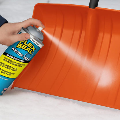 Flex Seal Winter Wax, Repels Snow and Ice, Non-Stick Winter Coating, Shovels, Plows, Snowblowers, Skis and Snowboards, Metal, Fiberglass, Painted and Plastic Surfaces, Clear, 11 oz, Pack of 1