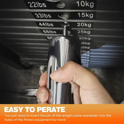 hzhdven Weight Stack Pin Extender for Gym Cable Machine & Home Gym, Allowing Additional Olympic Weight Plates, Made of Durable Steel for Secure and Long-Lasting Use, Ø 10 mm