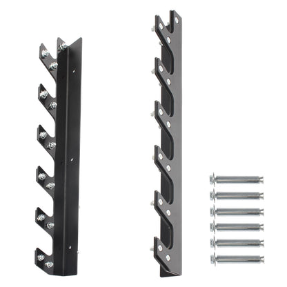 Wall Mounted Barbell Holder for 6 Bars – Heavy Duty 400LB Capacity Horizontal Storage Rack with Protective UHMW Liner | Easy Installation with Included Hardware | for Home Gym & Garage Organization