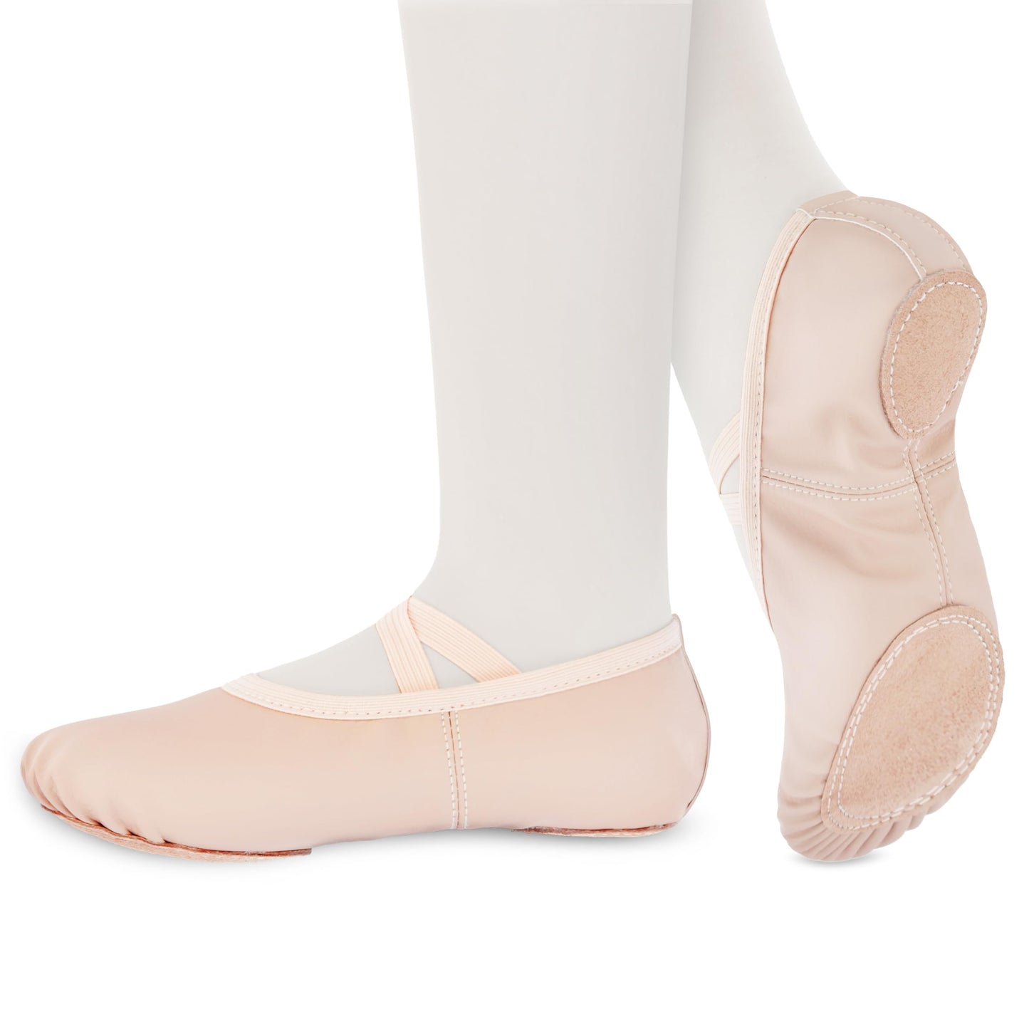 Kids Ballet Slippers, Split Sole Practice Dance Shoes for Toddler, Girls Yoga Flat Shoes (Skin Tone,Toddler, Numeric_9)