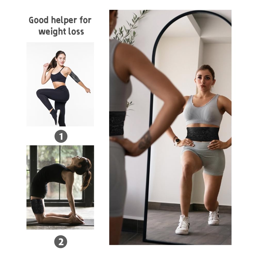 Meckerni 328 ft Black Osmotic Plastic Stomach Wrap, Saran Wrap For Exercise and Sweat Enhancer Body Wrap