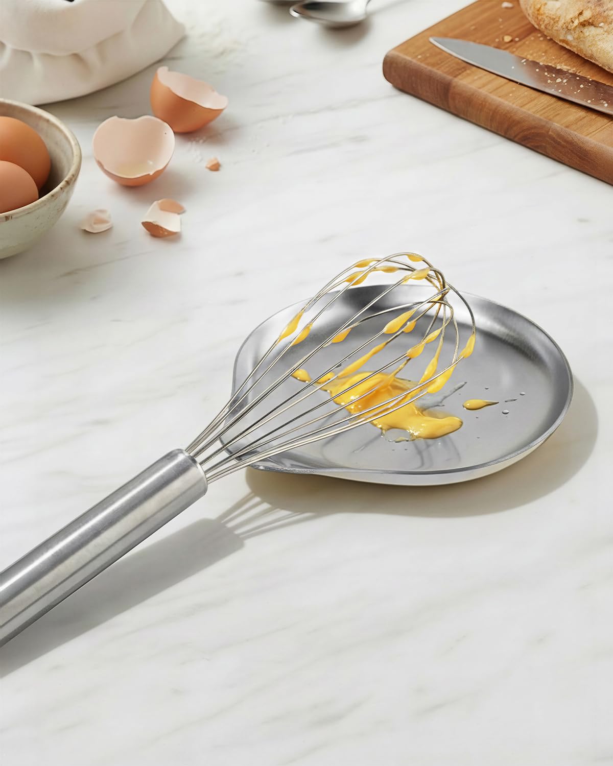 VanlonPro Stainless Steel Spoon Rest, Spatula Ladle Holder, Stainless Steel Utensil Spoon Rest Holder, Brushed Finish, Dishwasher Safe 5.9 x 5.1 Inch (Round Silver 1PC)
